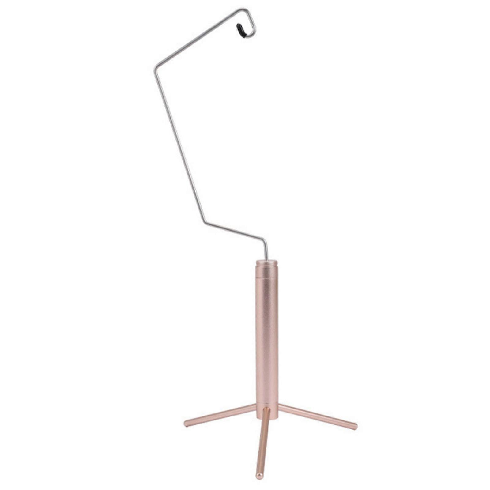 Lys Hengere Desktop Belysning Lampe Hengende Stick Krok Rack Camping Bordplate Lys Stativ Stativ Stativ Stick Stativ Rose gull