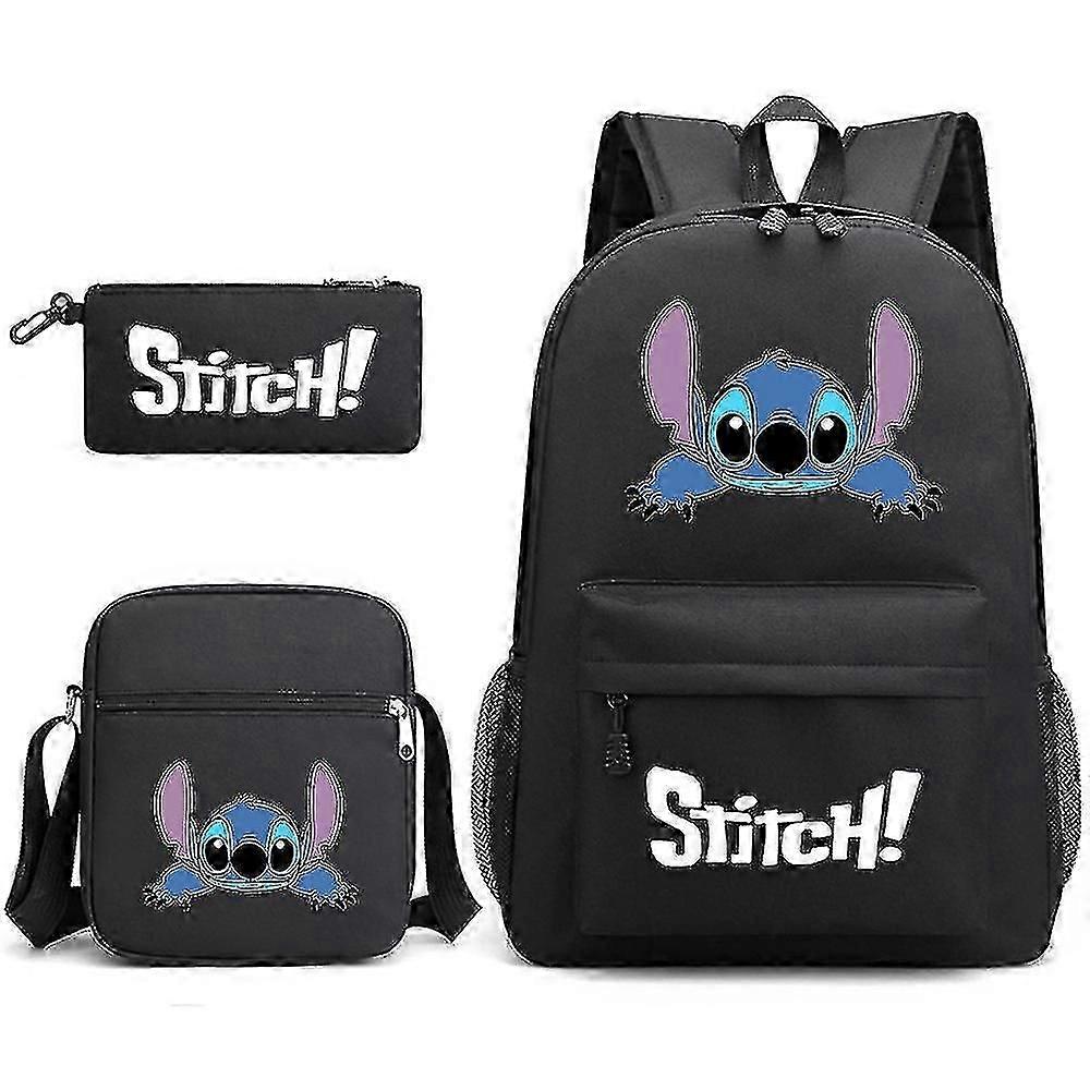 Stitch Tredelad skolväska Casual Ryggsäck