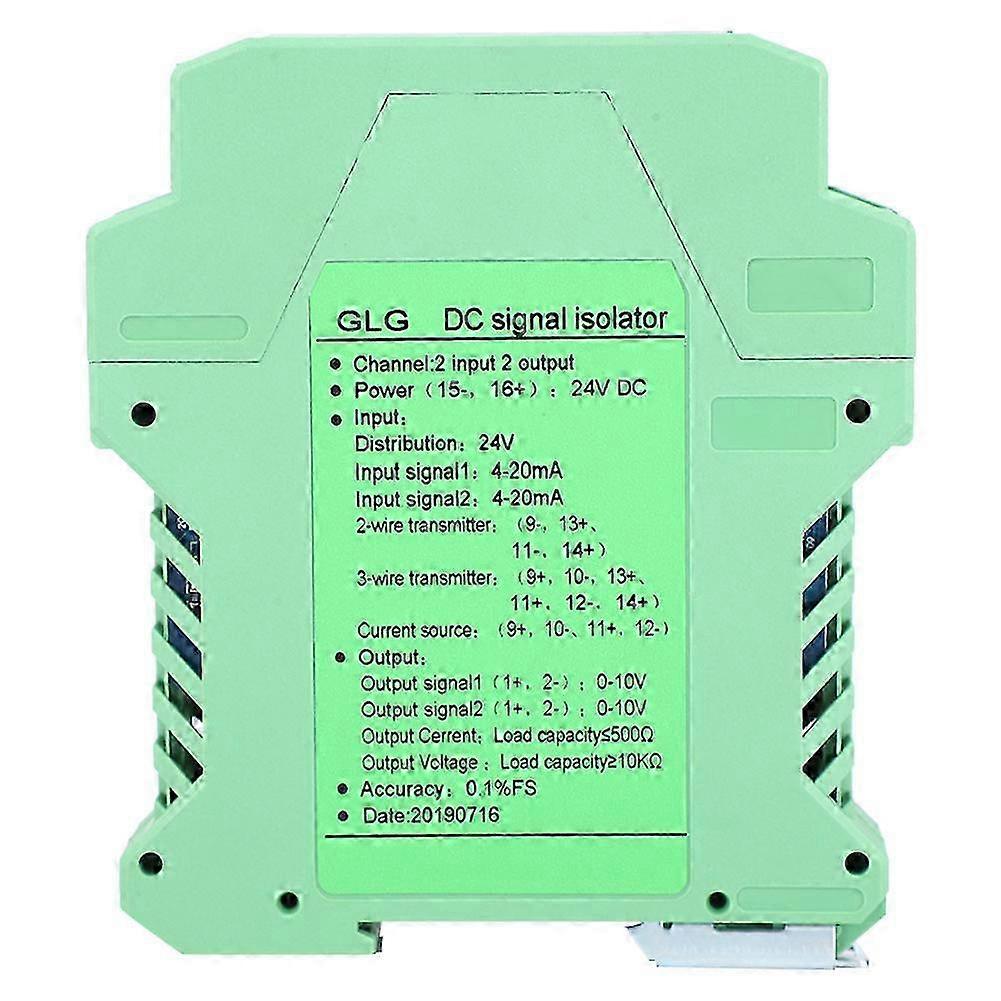Izolator sygnału DC 4 ~ 20mA Moduł Separator sygnału Kondycjoner nadajnika2 wejścia 2 wyjścia 0 ~ 10V