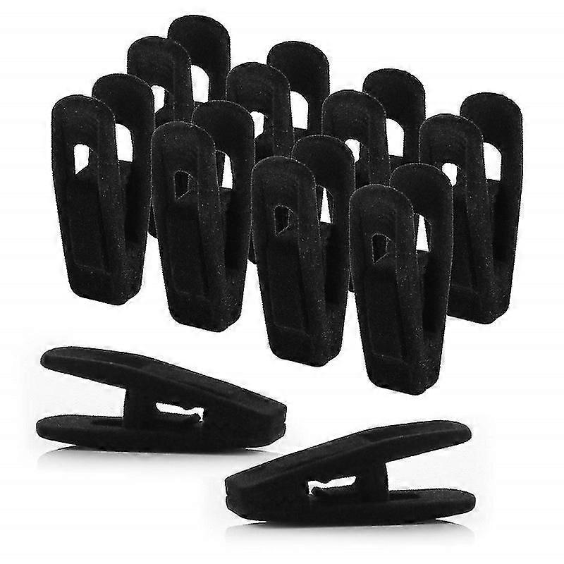 Flocking Clips Pack Of 20 Durable Unbreakable Material (black)