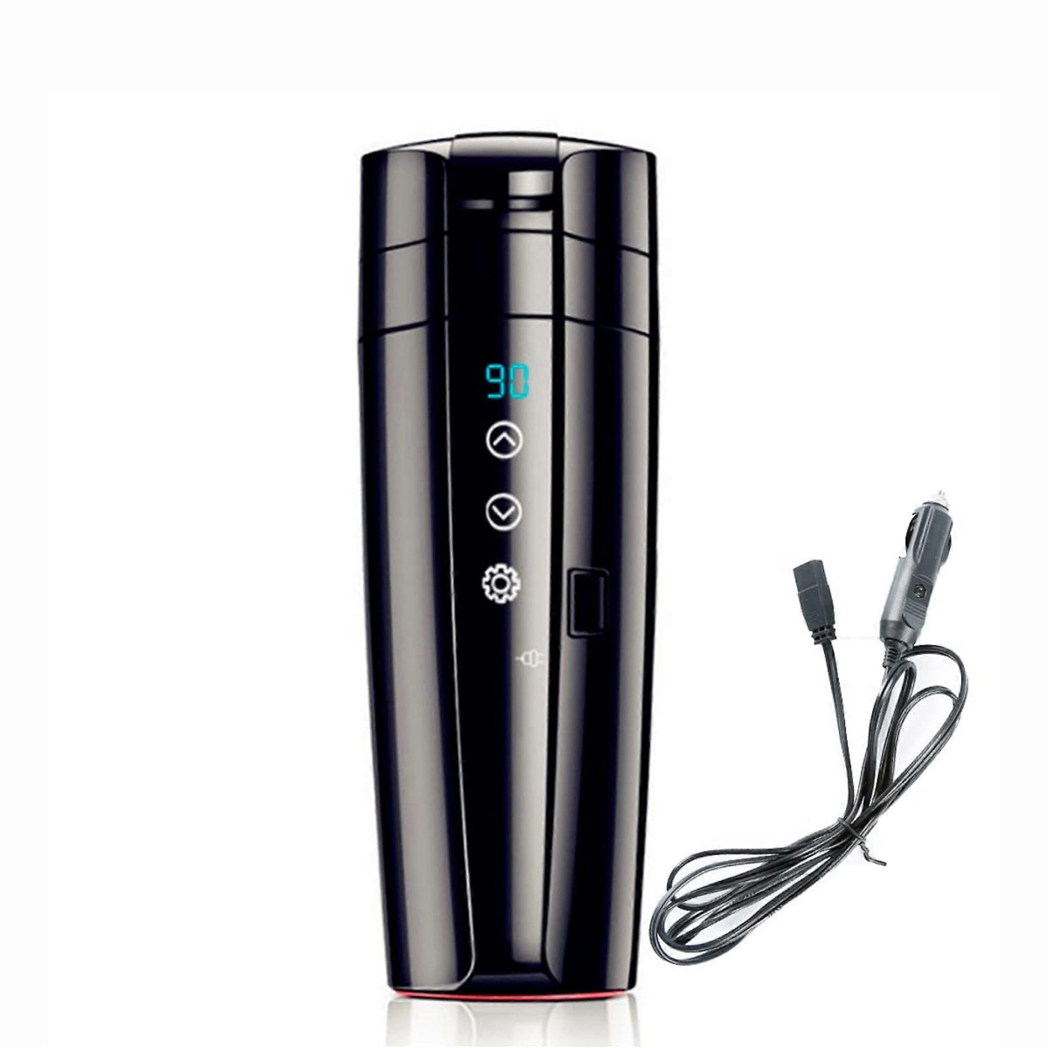 Travel Essential Rapid Heating Portable Car Water Kettle, Safe Food-Grade Components Versatile Use Lcd Display for Camping, Road Trips, Commuting