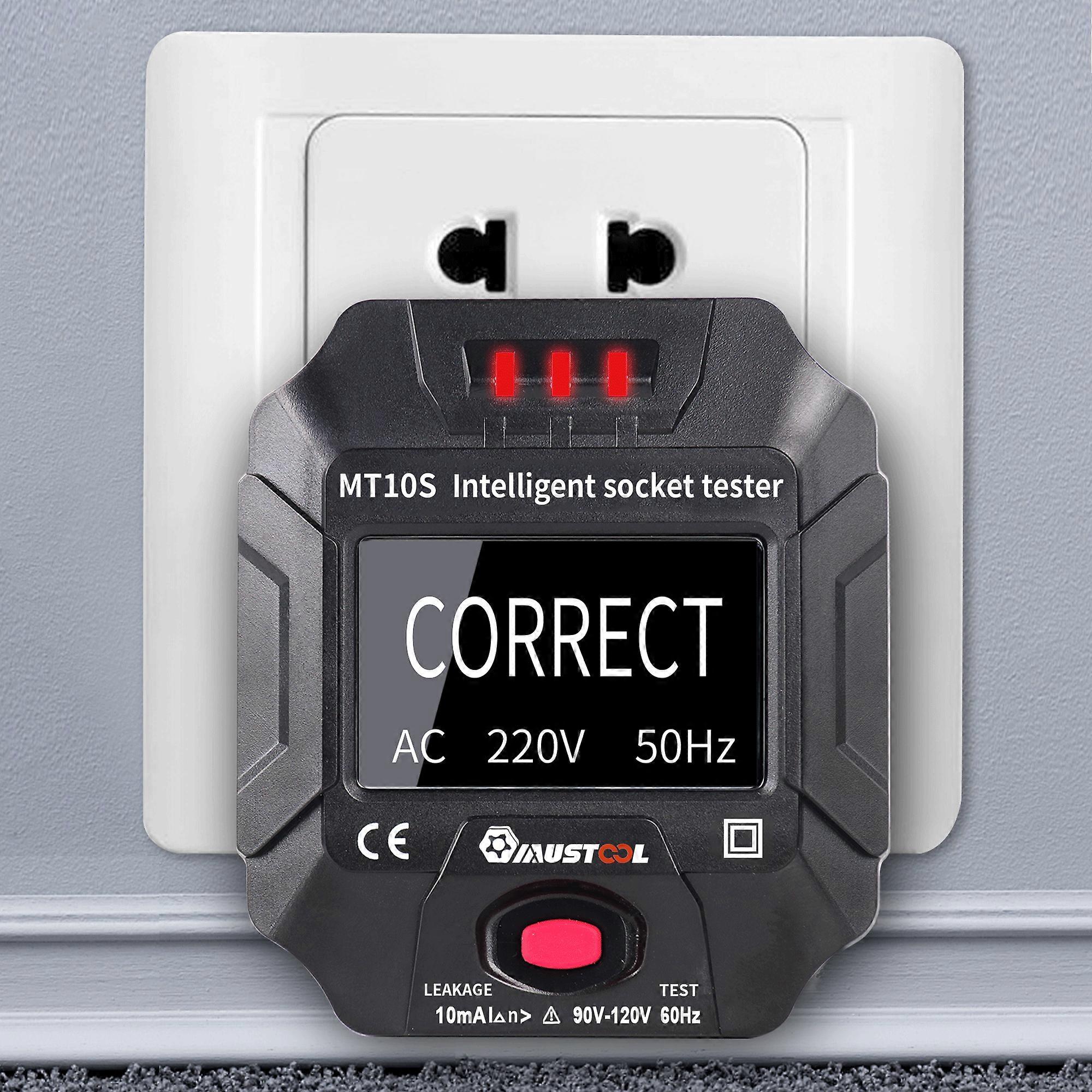 MUSTOOL MT10S/MT10E Socket Outlet Tester Intelligent Detection Display Voltage Frequency RCD Tester_Special Gift