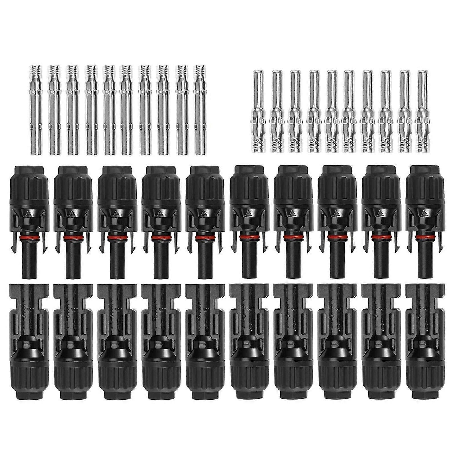 10-100 Pairs MC4 Solar Plug Socket Cable Connectors for Solar System