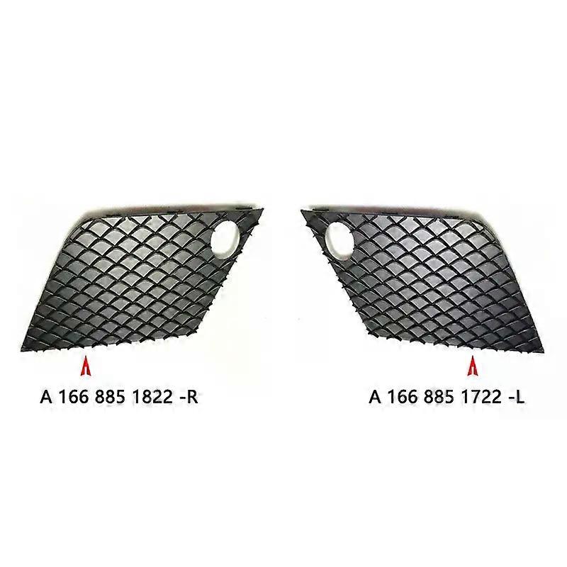 compatible for ML Class W166 Front Bumper Lower Left Right Grill Grille Cover Accessory A1668851722 A1668851822