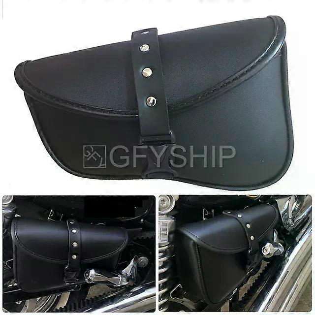 Motorcycle Small Triangle Side Bag Waterproof Sports Version PU Leather Storage Tool Saddlebag compatible for   Suzu-ki