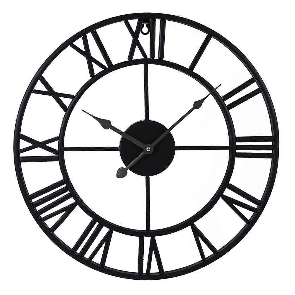 Simple Retro Clock Decoration-47CM Black