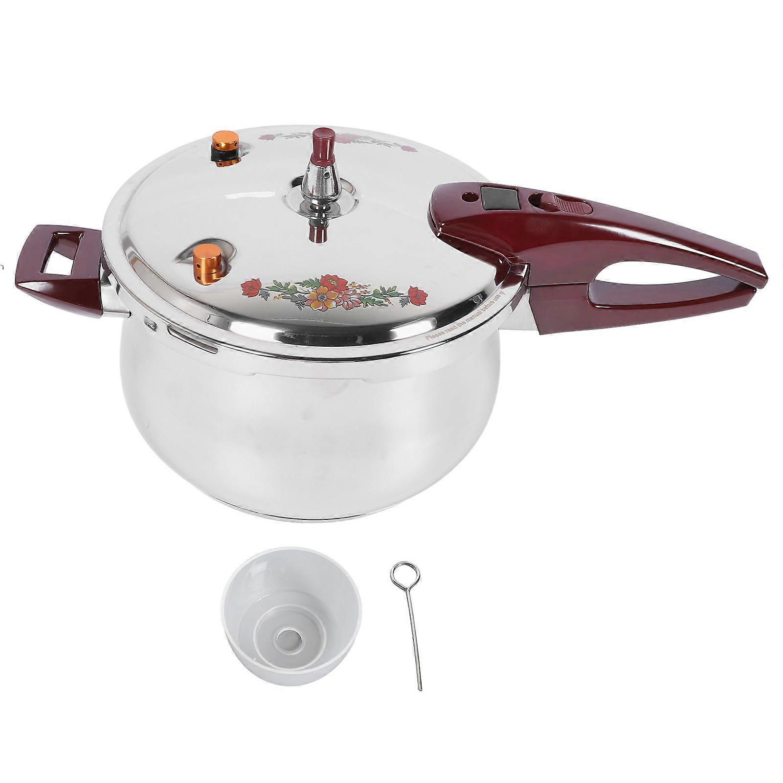 80 kPa Stainless Steel Pressure Cooker, Multifunction, with Ergonomic Handle, for Stovetop, for Home Use, 9 L Capacity