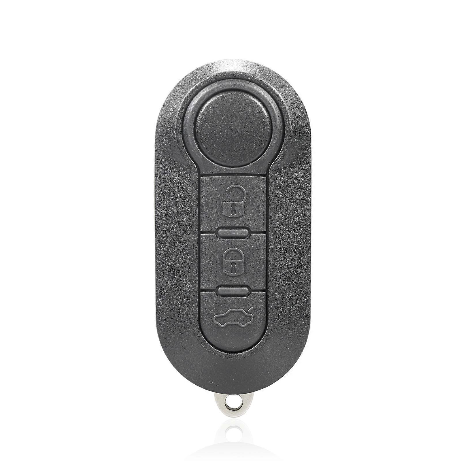 For Fiat 3 Button Folding Car Key Case Remote Control Shell SIP22, Style:Black Switch Button