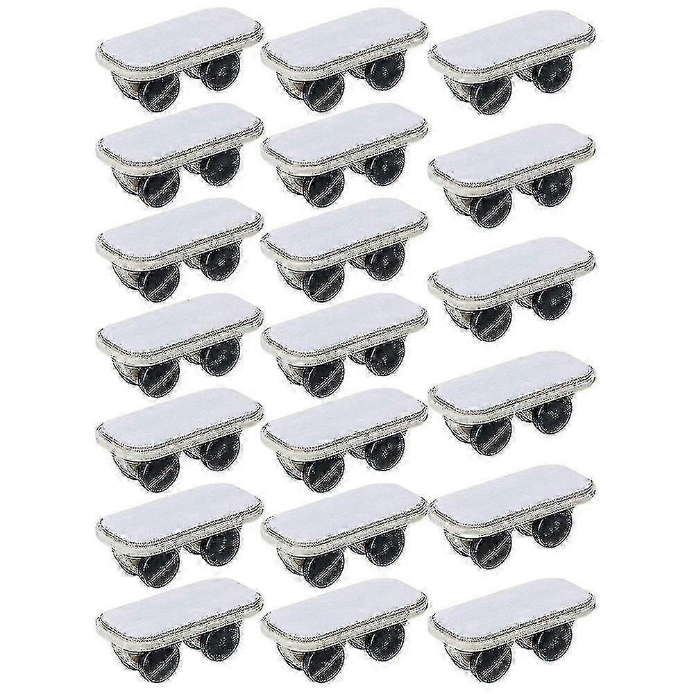 20 Pieces Self Adhesive Wheels Caster Cart On Wheels Boxes Caster Small Caster Paste Plastic Wheel