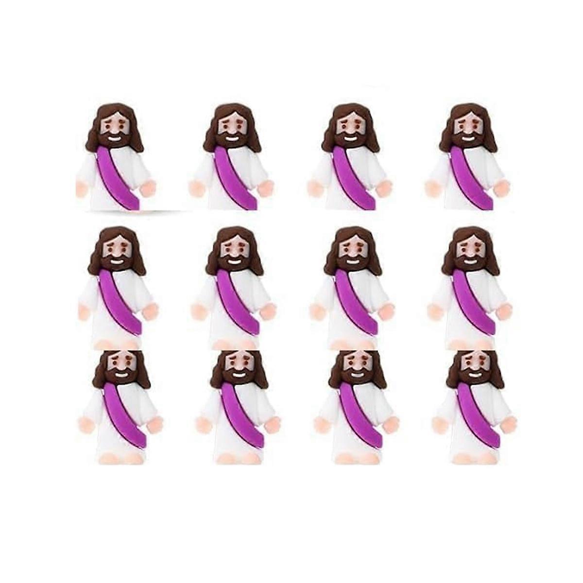 12PCS Mini Jesus Statue Easter Decoration Jesus Statue Christian