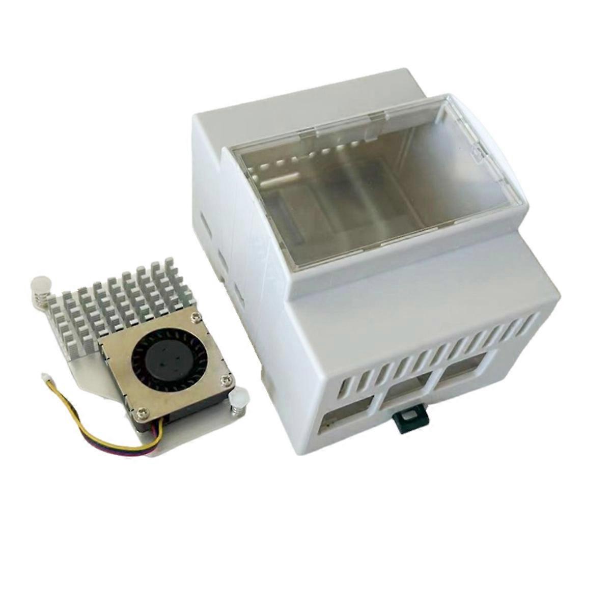 For RaspberryPi 5Th Generation Plastic Guide Rail Shell with Radiator