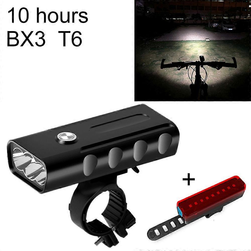 BX3 USB Charging Bicycle Light Front Handlebar Led Light (10 Hours, T6+A02 Lamp)