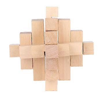 Intelligent Interlocking Puzzles Game Toy Wooden Adult Brain Teaser Toy Jigsaw Lock Toy
