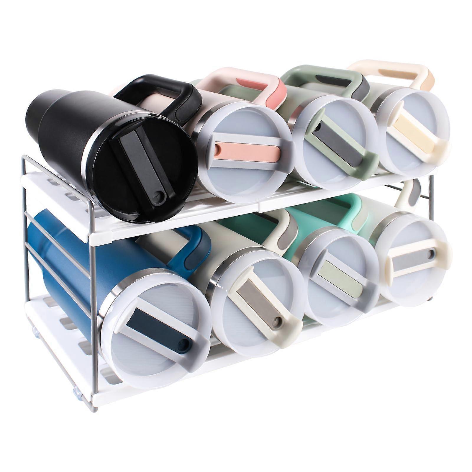 Extendable Transparent Cup Organizer Cabinet Organizer Holds Up To 8 Bottle 40oz