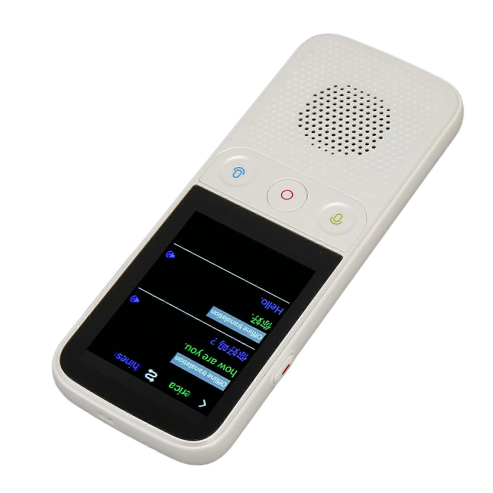 112 Languages Smart Voice Translator 2.4inch Touch Screen 1GB RAM 8GB ROM Portable WiFi Language Translator Device White 