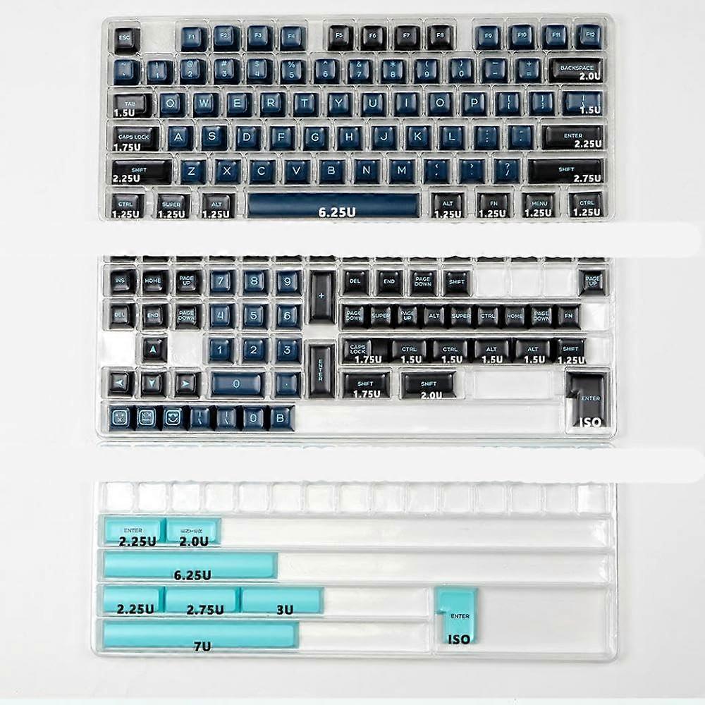 KBDiy SA Profile Keycap Set PBT Double Shot ISO Enter 7U Spacebar Compatible with Custom Mechanical Keyboard Kits(GMK Monster)