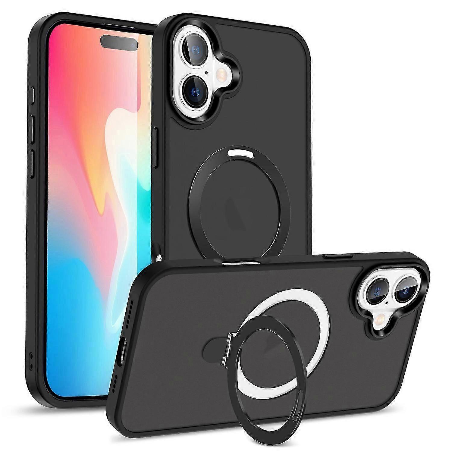 For iPhone 16 Case Compatible with MagSafe Kickstand Back Phone Cover