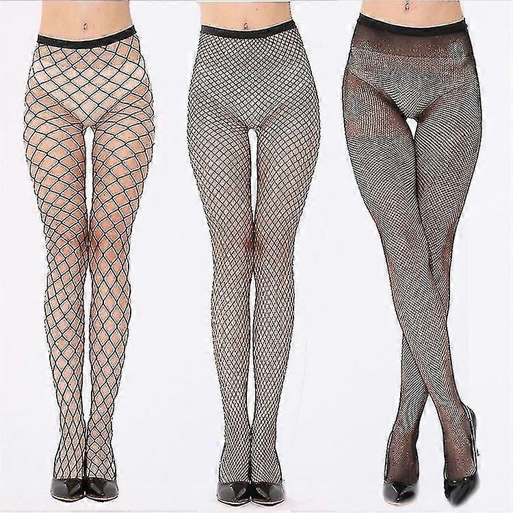 Kvinder Fiskenet Strømpebukser Sorte strømpebukser Fiskenet Sort/hvid