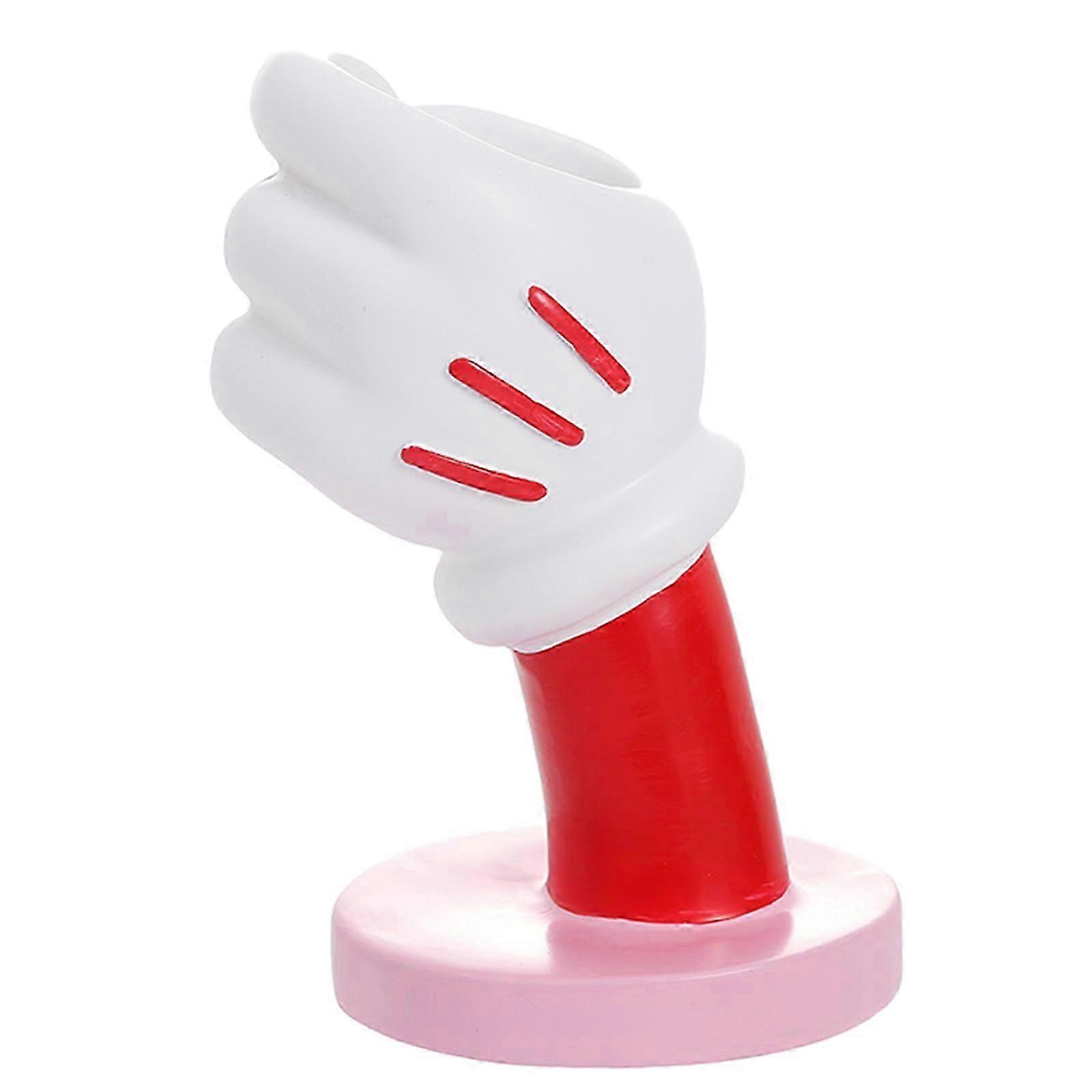 Creative Resin Mouse Hand Flower Vase,Makeup Brusher Holder,Tabletop Decorations