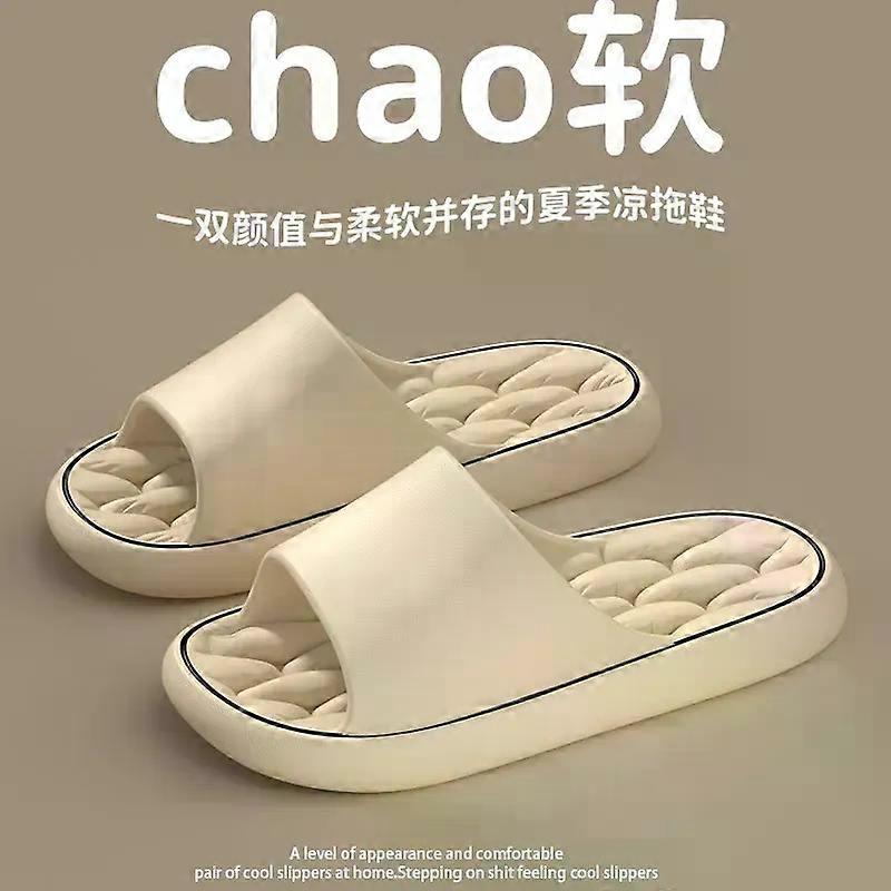 s slippers Non-slip leaky bathroom Slippers Casual men's slippers Deodorant beach shoes Soft soled couple flat sandals