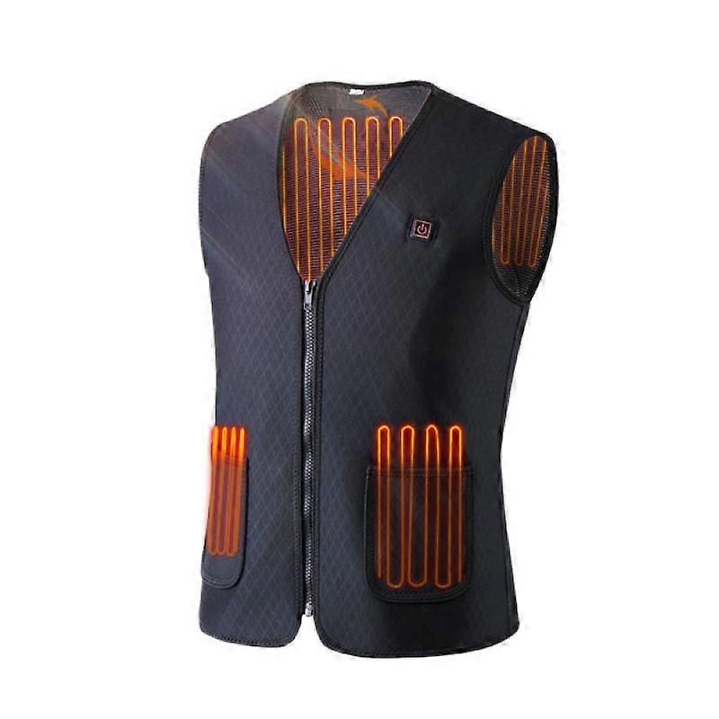 Rechargeable heating vest 5 heating zones