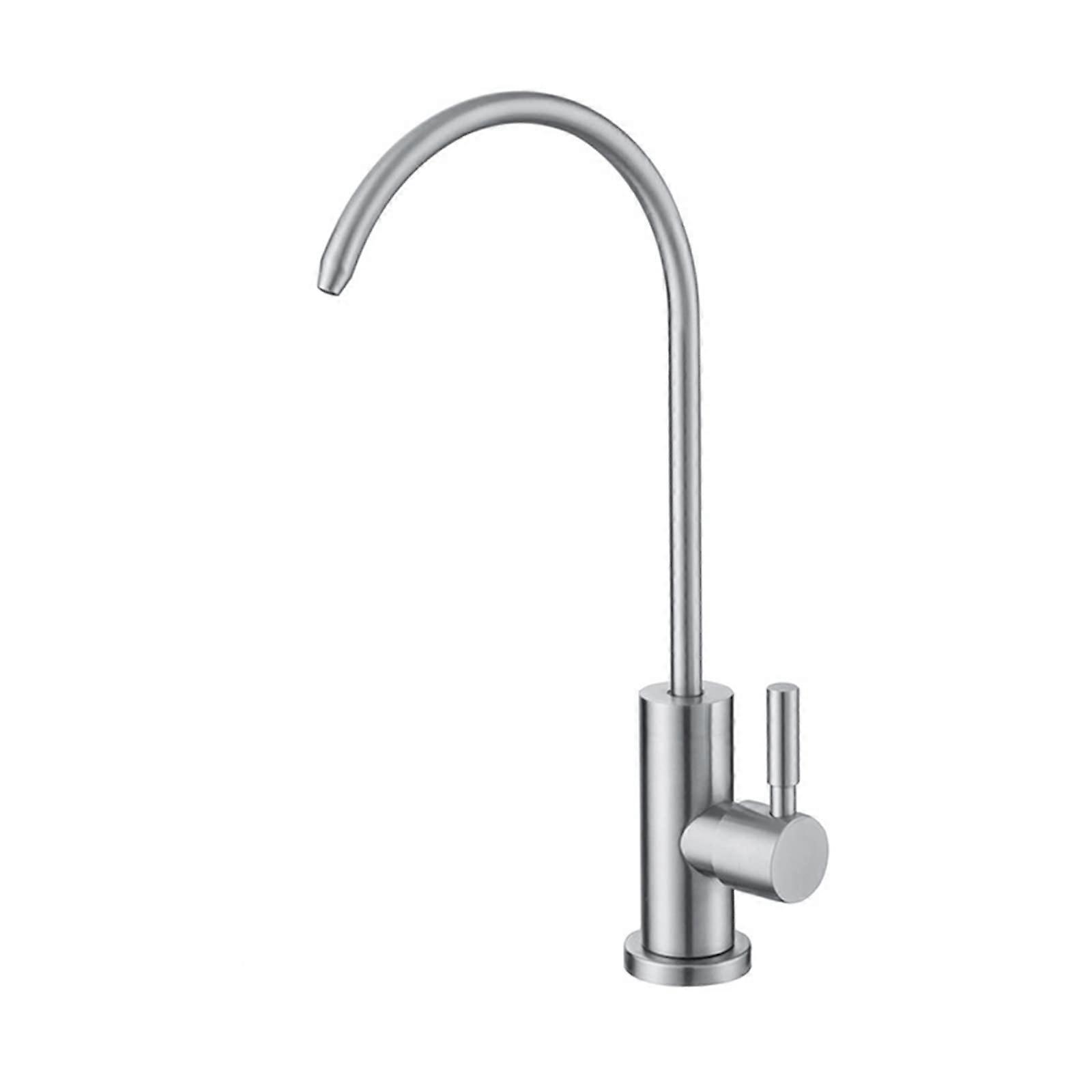 Kitchen Faucets Water Filter Faucet Gooseneck Chrome Single Handle Bar Sink Faucet Brushed Finish Modern Design