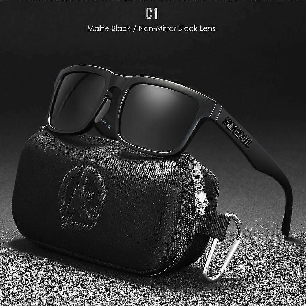 2022 New KDEAM Ken Block Polarized Sun Glasses Men Square Sunglasses Reflective Coating Mirrored Lens UV400 Brand With Case