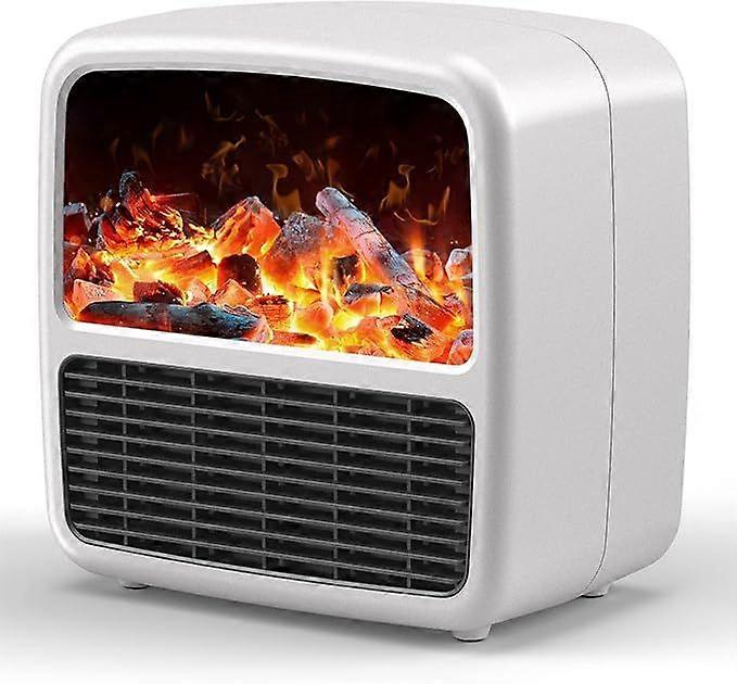 Electric Space Heater for Indoor,1500W Quiet PTC Ceramic Room Heater with Realistic 3D Flame Effect, Electric Fireplace Heater with Overheat Tip-Over 