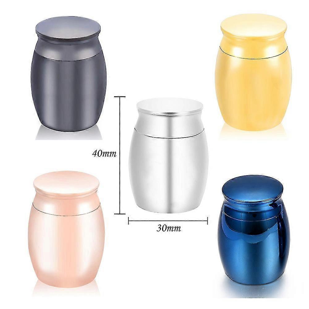 Piccole urne ricordo per ceneri umane Mini urne di cremazione per ceneri Supporto per ceneri commemorative in acciaio inossidabile Argento