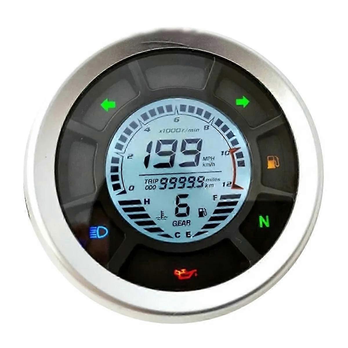 LCD Digital Speedometer Odometer Tachometer for
