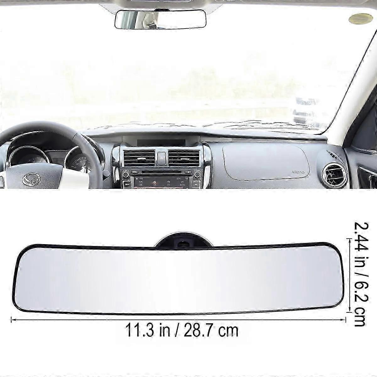 Wide-Angle Rearview Mirror with Panoramic View Suction-Clean Installation for Universal Car Interior