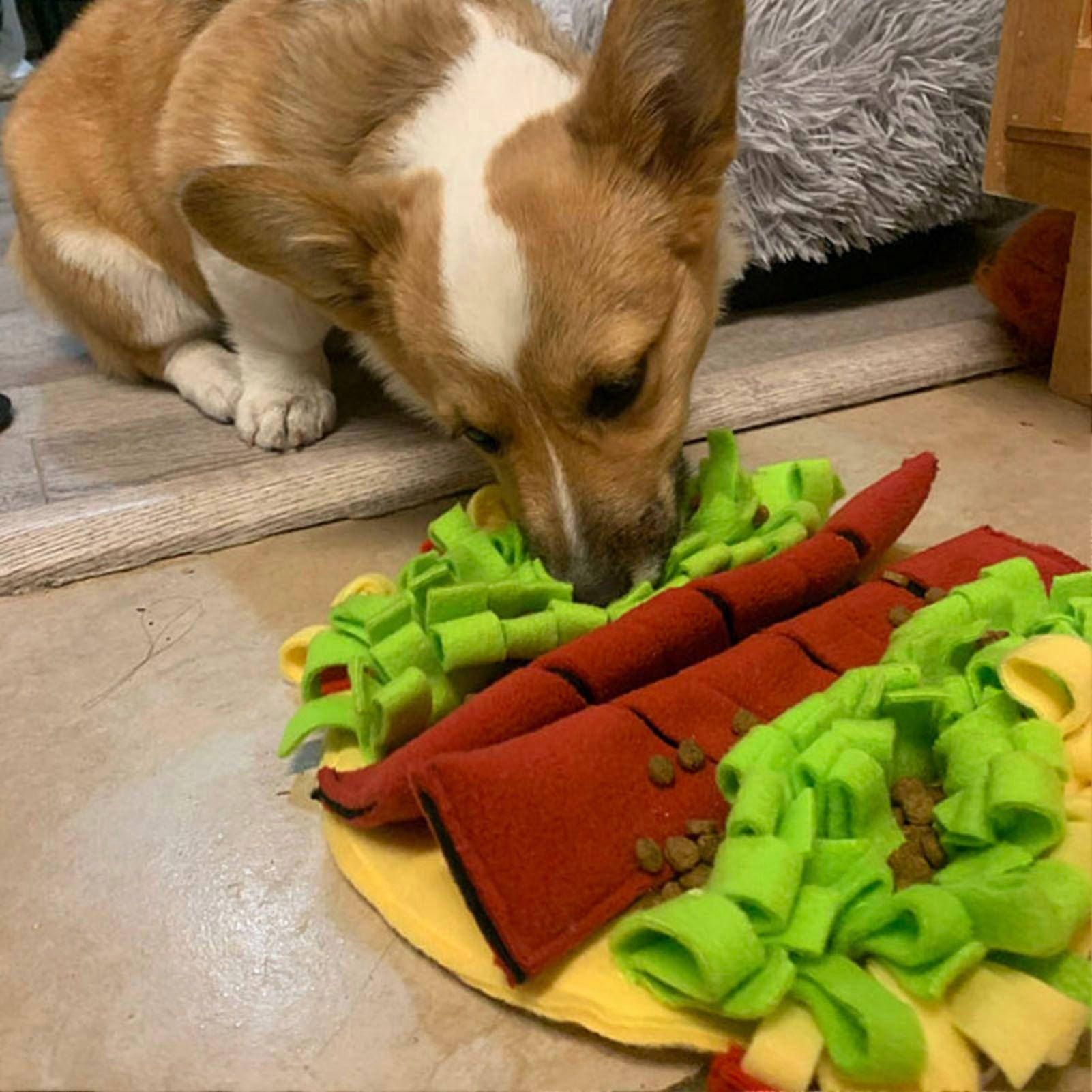 Dog Puzzle Toys Snuffle Mat Interactive Natural Foraging Skills Portable Nonslip Slow Feeder Dog Food Dispenser Carpet