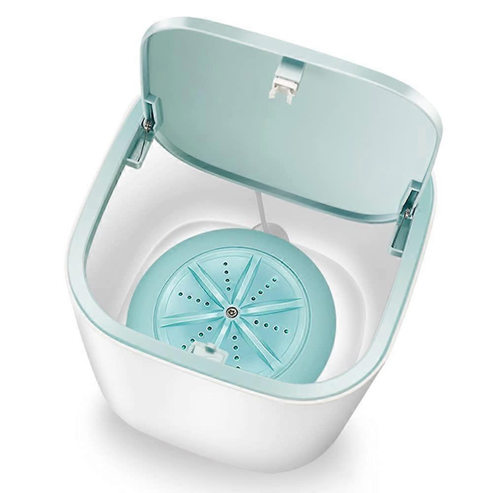 Mini Washing Machine Laundry Barrel Washer Personal Rotating Turbine Washer Convenient for Home Dormitory, Blue