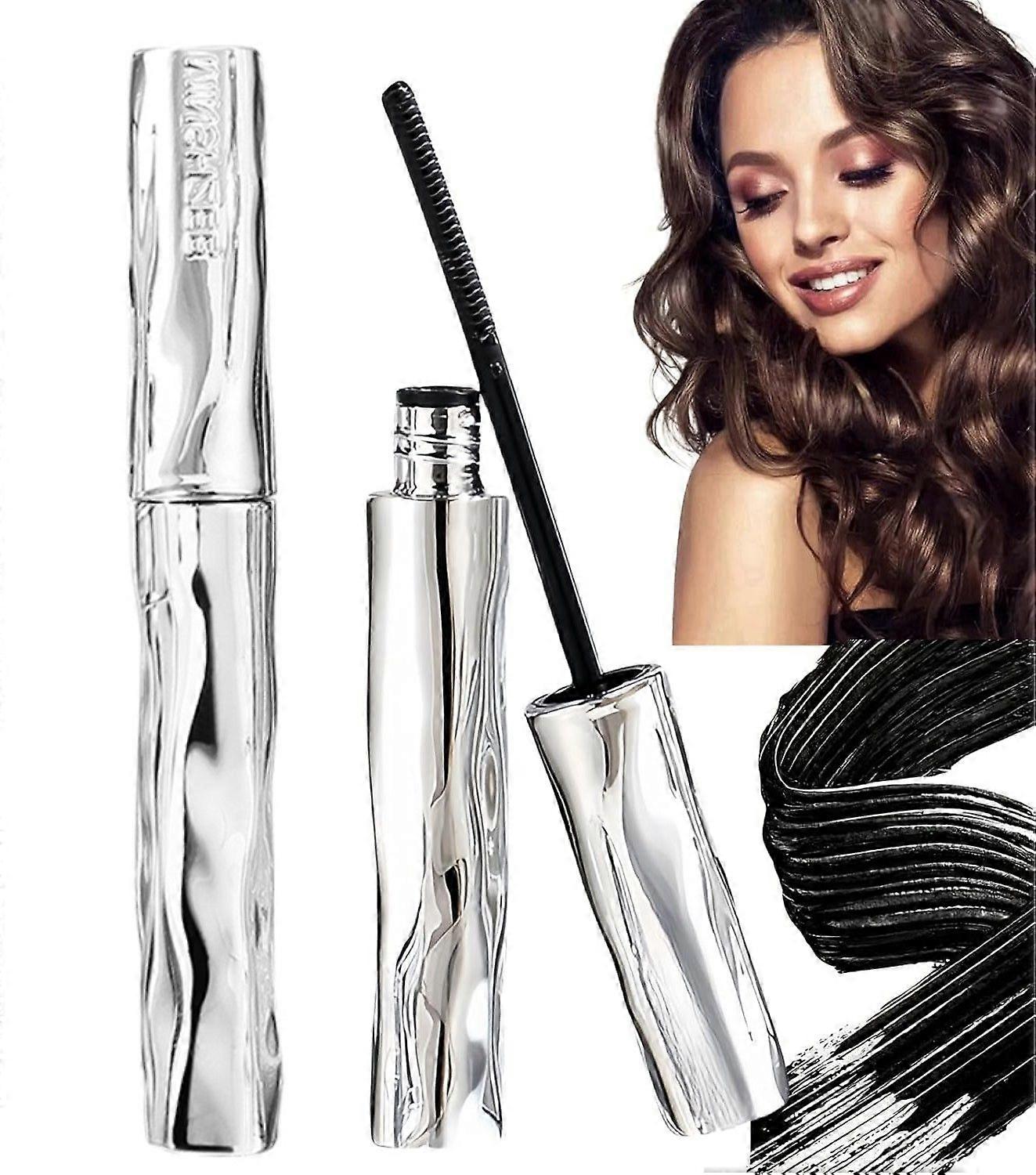 Iron Wand Mascara, Small Steel Tube Mascara, Waterproof, Long-Lasting, Anti-Smudge, Non-Caking, Suitable for Making Eyelashes Longer and Thicker Natur