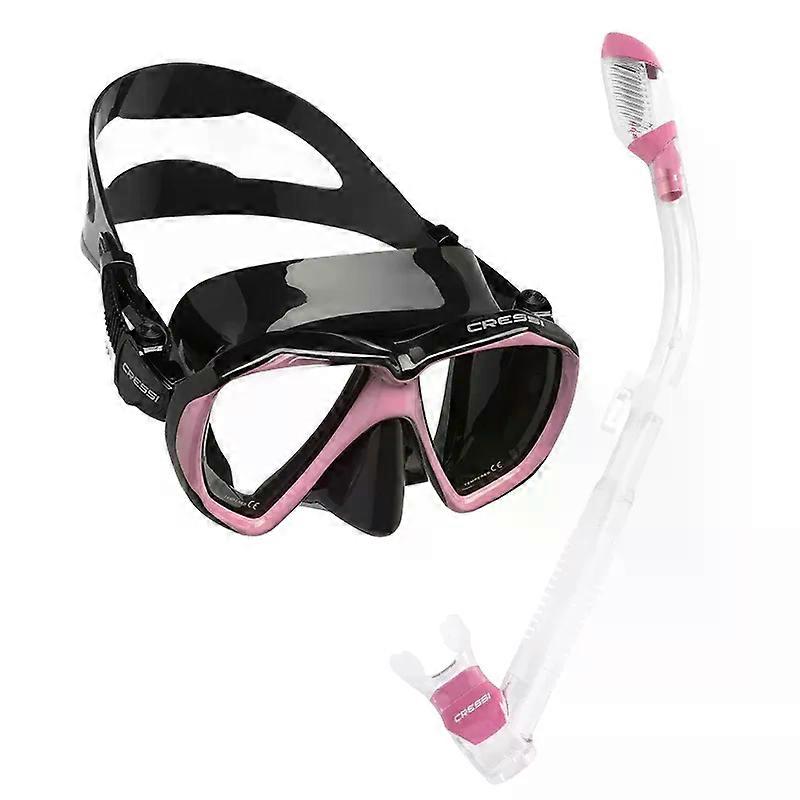 Cressi Diving Mask κολύμβηση Snorkeling Set Dry Snorkel Silicone Skirt Tempered Glass Lens for Adults Ranger