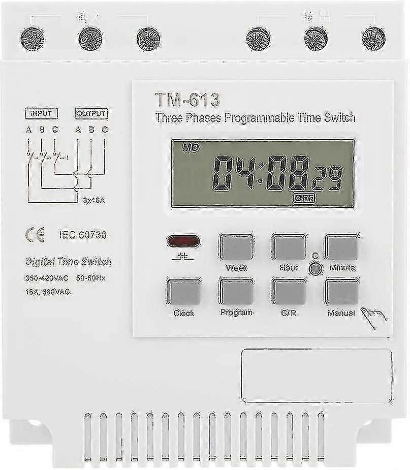 Three Phase 380V Intelligent Digital Cycle Programmable Power Timer Switch