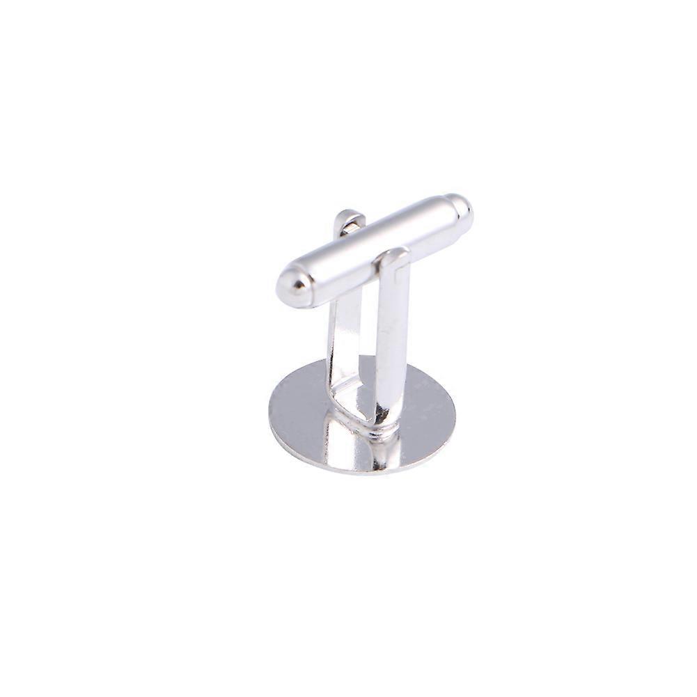 10 Pcs Silver Tone Cufflinks Cuff Link Backs Blanks Bijoux 0.71x0.55 »
