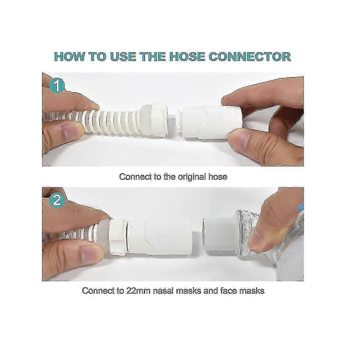 For Airmini Pro Hose Connector Connect Airmini Hose To Any 22 Mm Nasal Mask Or Full Face Mask Model