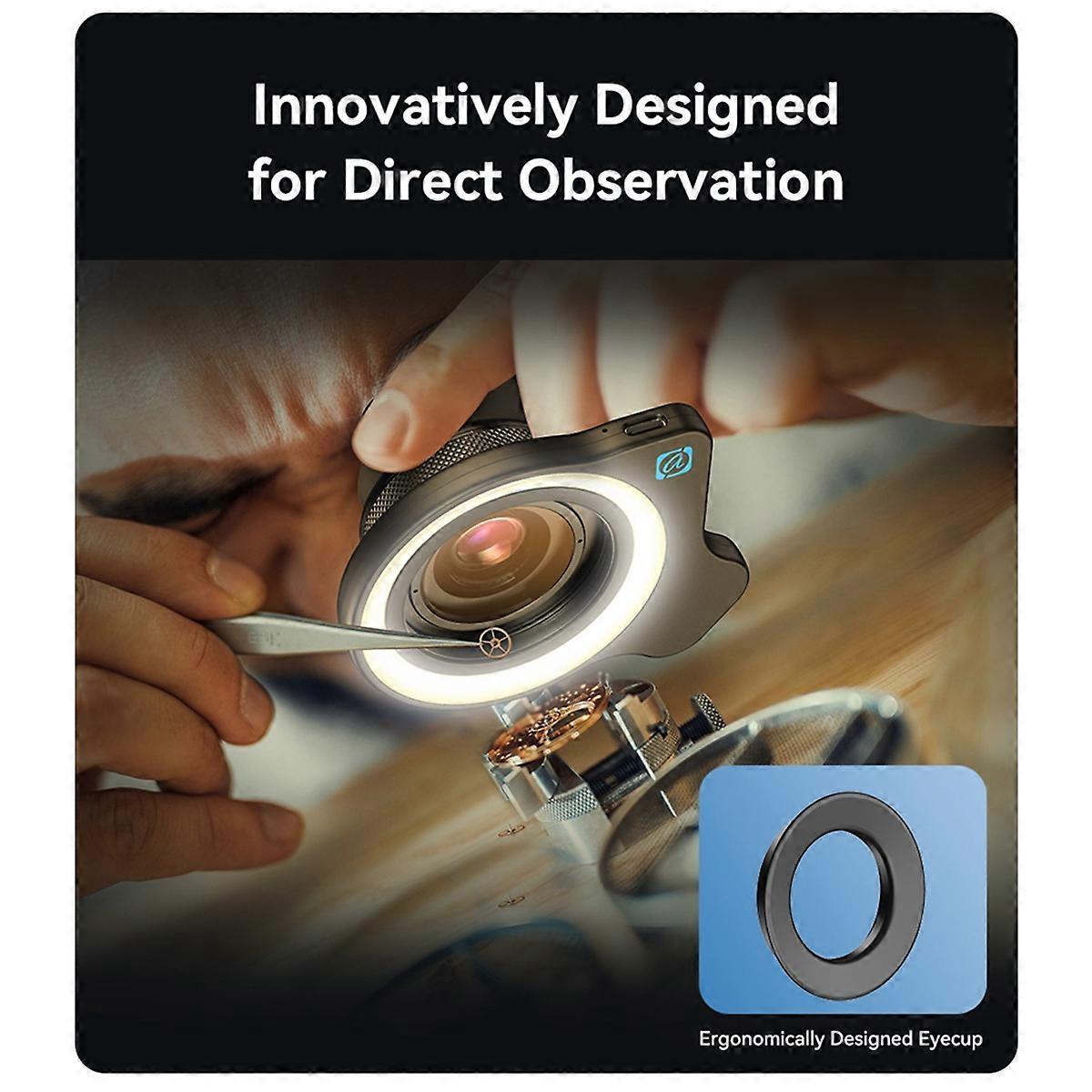 Objectif macro zoom 10-20X avec lumière de remplissage LED Kit d’objectif de caméra HD universel pour smartphones