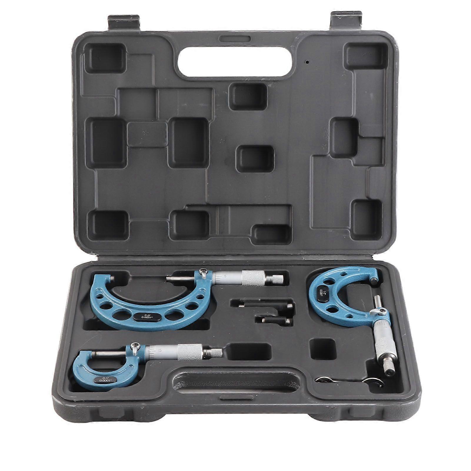 Conjunto de micrômetro externo de alta qualidade com parafuso de micrômetro de 0 a 3 polegadas