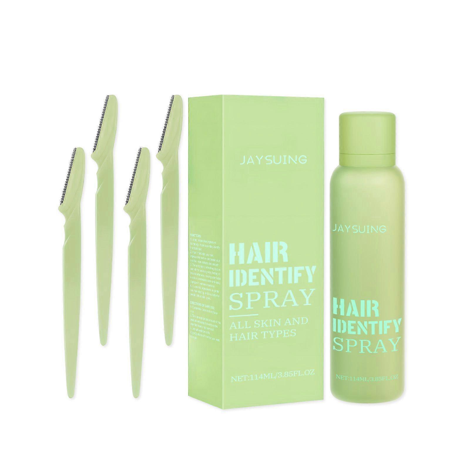 Hair Recognition Spray for Face Shaving, Skin Body Hair Recognition Spray with Razor for Face Dermaplaner, Moisturizing and Skin Care Dermaplaner Hair