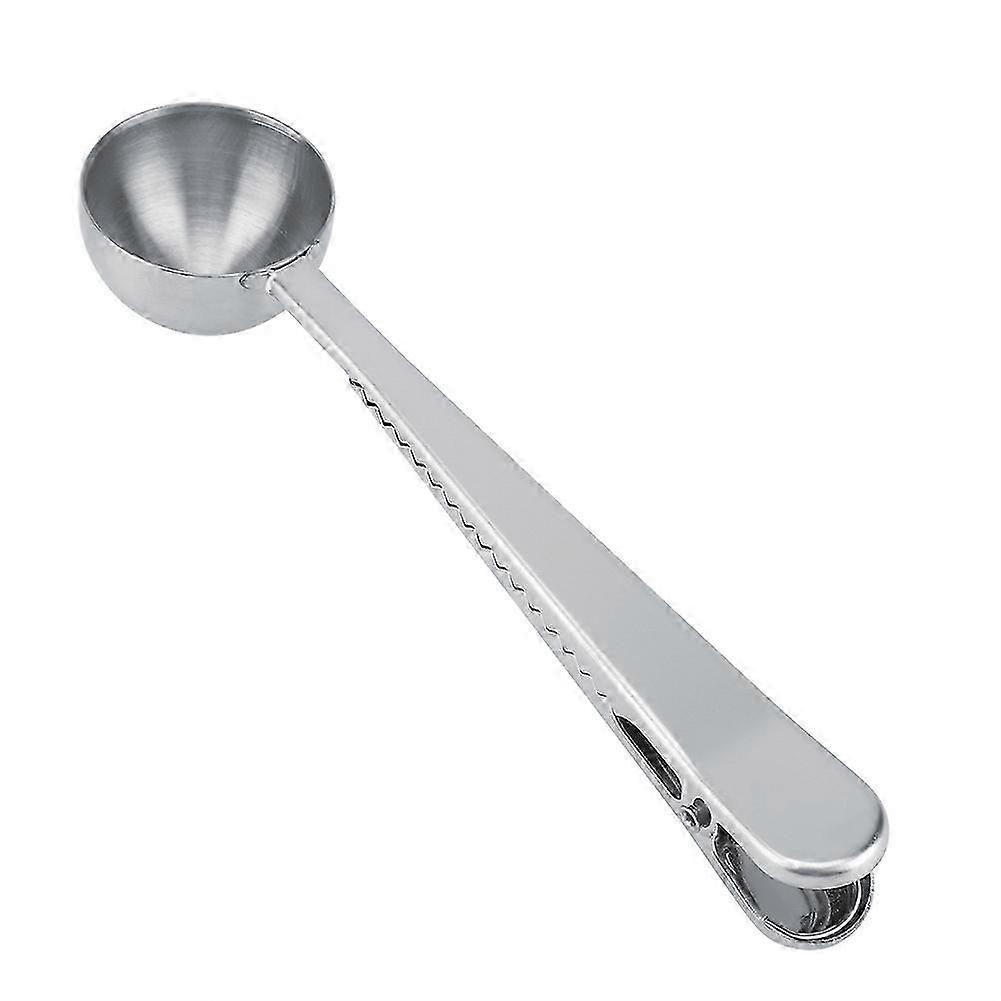 シーリングクリップ付きステンレス製コーヒースプーン - 多機能カフェツール