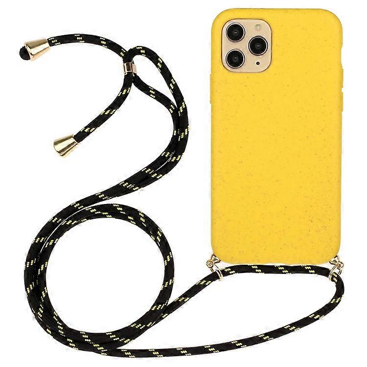 Bulk Purchasing Compatible For iPhone 16 Pro Max Eco Friendly Case with Lanyard Compostable Wheat Straw+TPU Phone Cover