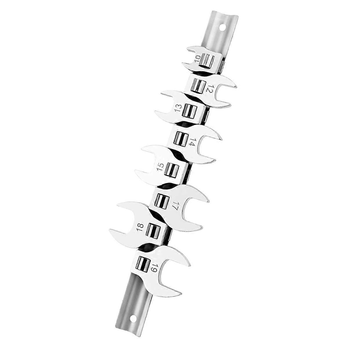 Crows Foot Wrench Set, 8 Pcs Crowfoot Wrench Set for 3/8Inch Drive, Ratchet and Torque Wrench, Fasteners in Tight Spaces