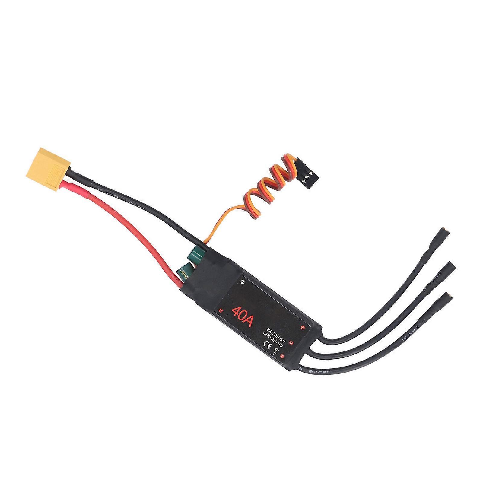 Brushless Motor Electric Speed Controller 40A Brushless Motor Speed Controller Regulator with XT60 Plug for RC Airplane 