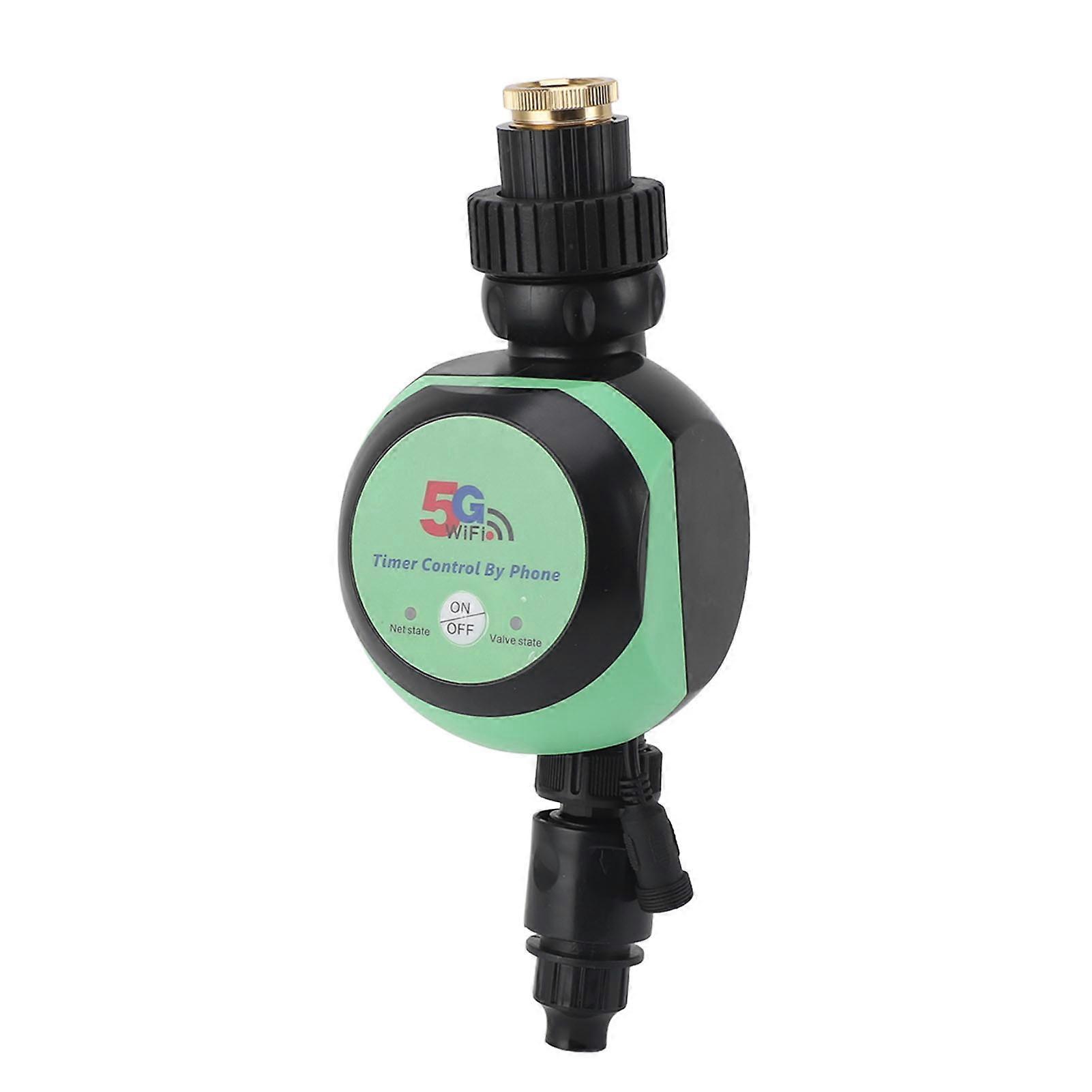 Wifi Irrigation Controller 5G Wifi Energy Saving BT Remote Control Watering Timer for Garden Balcony EU Plug 100‑240V 