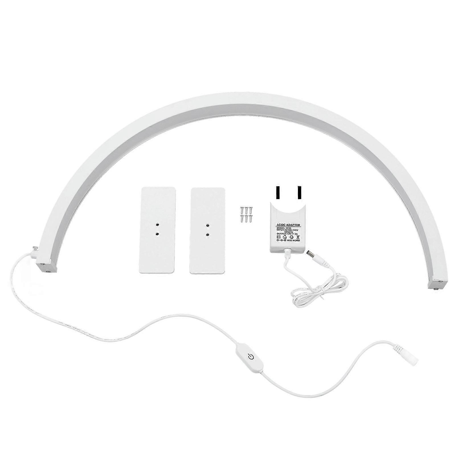 Adjustable Dimmable Half Moon LED Desk Lamp - Perfect for Nails, Lashes, and Spa Use