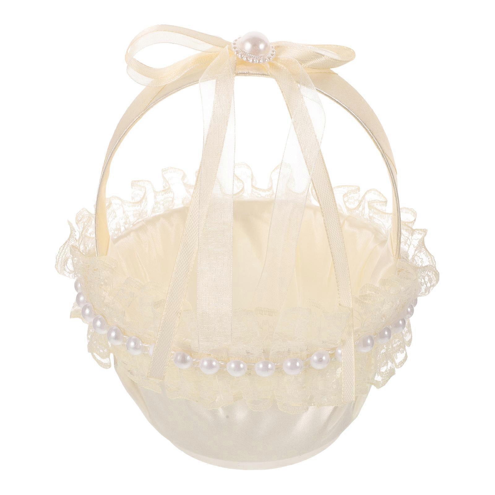 Wedding Basket for Flower Girl, Versatile Decorative Accessory