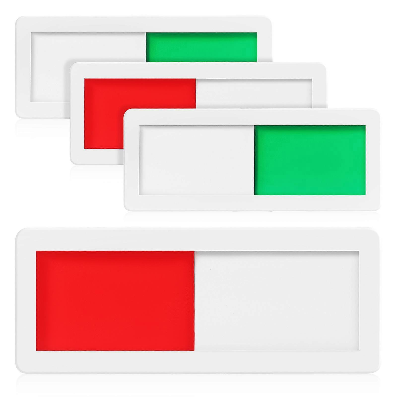 4 Pack Sliding Door Signs, Acrylic Privacy Indicator with Vacant/Use Status for Office, Meeting Rooms, and Home Conferences