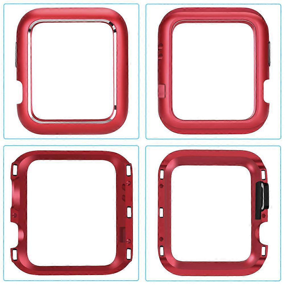 Watch Cover Magnetic Adsorption Metal Frame Protective Case for 1 2 3 38mm Red